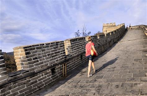 Climbing The Great Wall Of China Great Wall Of China Travel Photos