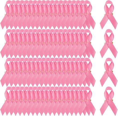 80 Pcs Pink Ribbon Pins Breast Cancer Awareness Pins Fundraising Lapel