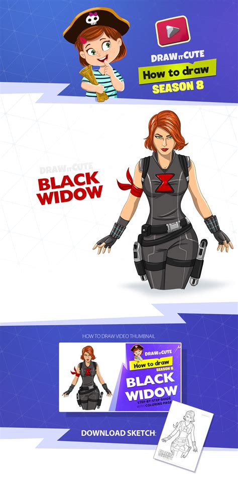 How To Draw Black Widow Step By Step Guide On Behance