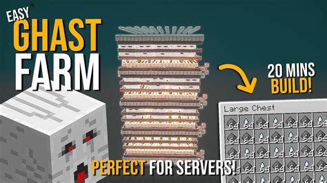 Minecraft Best Ghast Farm 1202 New Design 1800 Drops Per Hour Youtube