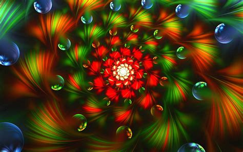 3d Abstract Fractal Colorful Bright Wallpaper Background
