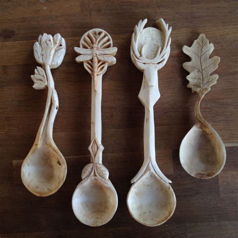 Hand Carved Spoons By Giles Newman Handcarved Spoon Handmade Wooden Wood Carving Stag