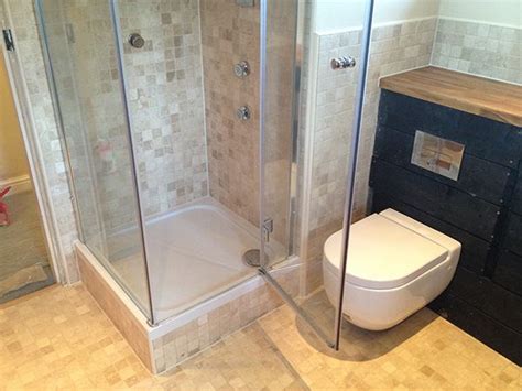 Tiled Raised Shower Tray In A Bathroom Installation By Uk Bathroom Guru
