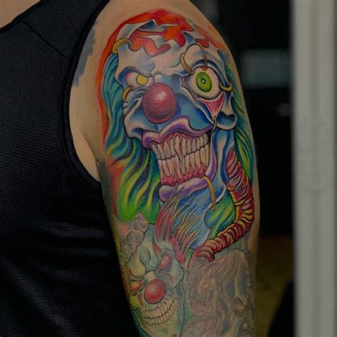 Men Image Of Clown Face Tattoo Men Tattoo Clown Faces Face Tattoos Face Tattoo Small Face