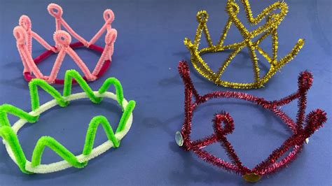 Art And Craft Pipe Cleaner Crown Youtube