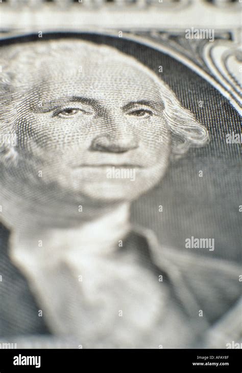 Close Up Of George Washington On A One Dollar Bill Stock Photo Alamy