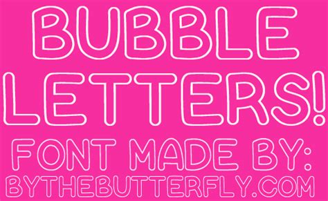 Bubble Letters Font Free Download