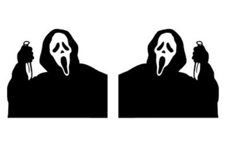 Scream Ghostface Stencil Sheet Etsy