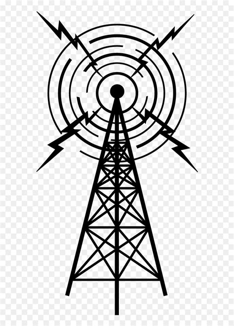 Radio Transmission Tower Drawing Hd Png Download Vhv