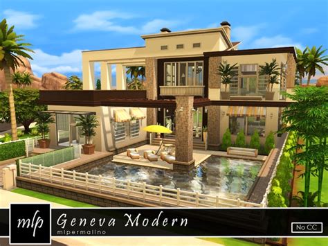 House, mansion, mod the sims, mts, sims 4, zhepommemarch 29, 2021. Geneva Modern house by mlpermalino at TSR » Sims 4 Updates