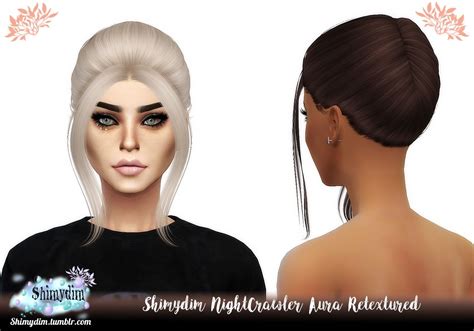 Shimydim Nightcrawler`s Aura Hair Retextured Sims 4 Hairs Sims 4