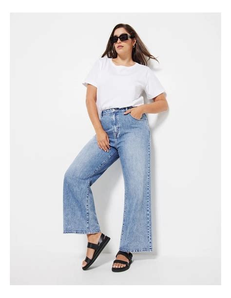 Commonry The Wide Leg Jean In Mid Vintage Wash Myer