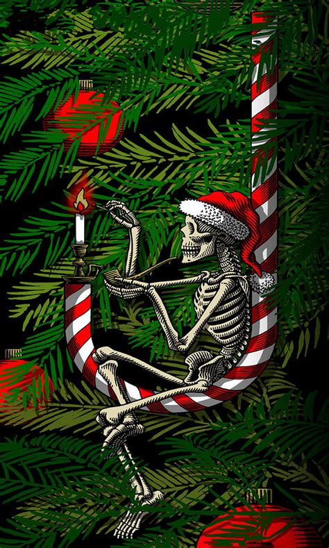 Xmas Bones Candy Cane Christmas Christmas Tree Ornament Skeleton