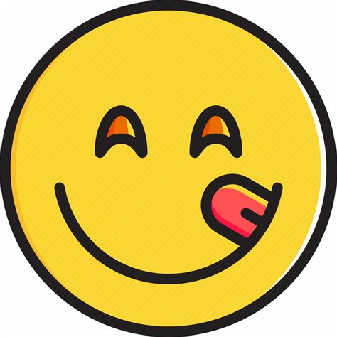 Delicious Emoticon Face Food Savouring Smiley Icon Download On