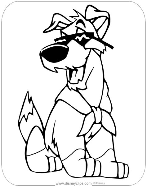 Checking out olivegarden.com is a great. Coloring page of Dodger wearing sunglasses from Oliver and ...