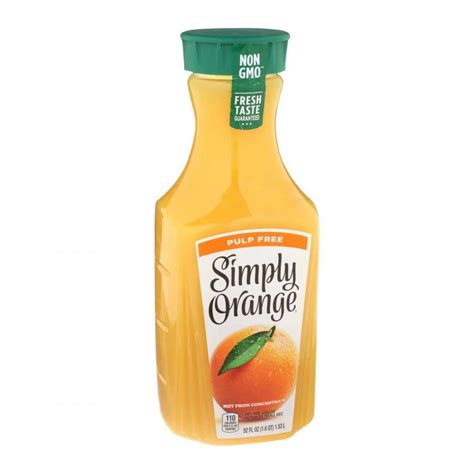 Simply Orange Original Orange Juice Pulp Free 52oz Btl Garden Grocer