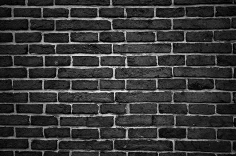 Hd Wallpaper Black Brick Wall Building Brick Texture Dark Pattern