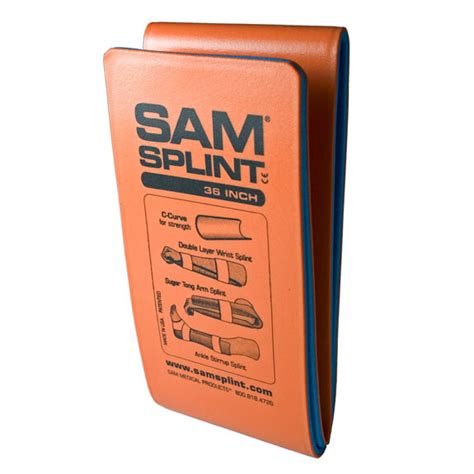 Sam Splint 36 Orangeblue Flat 91cm Uneedit Supplies Pty Ltd