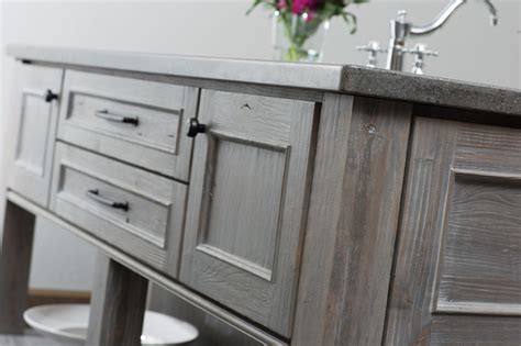 Natural woods make the highest quality kitchen cabinets by far. Weathered Wood Kitchen Island - Rustic - Kitchen - San ...