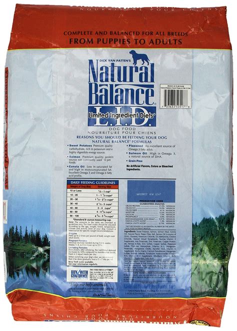 Nature's recipe senior lamb & rice recipe when fed according to directions and feeding guidelines can help maintain your senior dog's weight. Natural Balance Dry Dog Food Grain Free Limited Ingredient ...