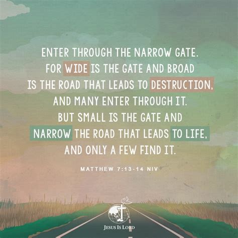 Verse Of The Day Enter Through The Narrow Gate For Wide Is The Gate