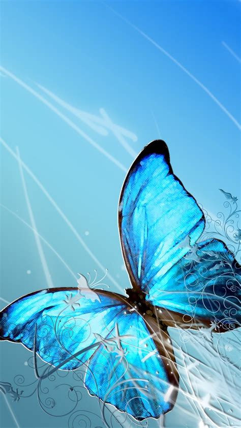 Iphone Aesthetic Design Aesthetic Butterfly Blue Butterfly Wallpaper
