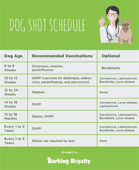 Puppy Vaccination Chart Barking Royalty
