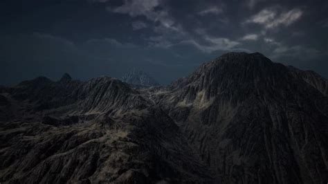 Dark Mountain With The Dark Clouds By Icetray Videohive