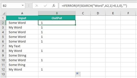 Excel If Cell Contains Text