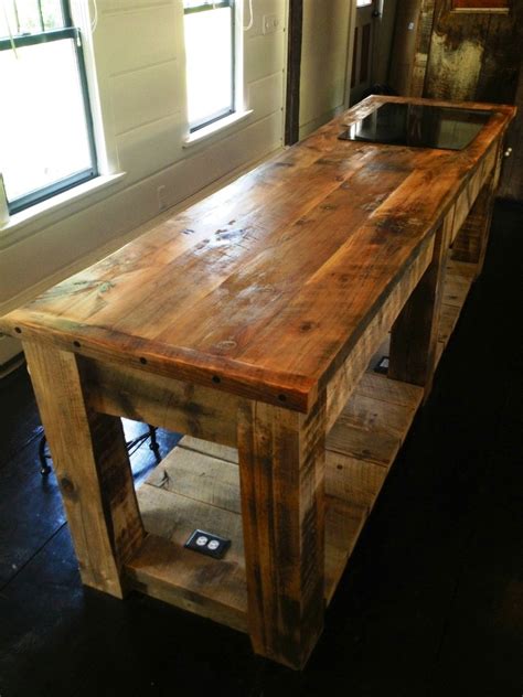 Hand Crafted Rustic Kitchen Island By Eb Mann