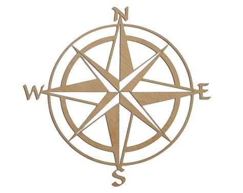 Compass Rose Nautical Map Nsew Unique Wooden Wall Hanging Etsy Canada