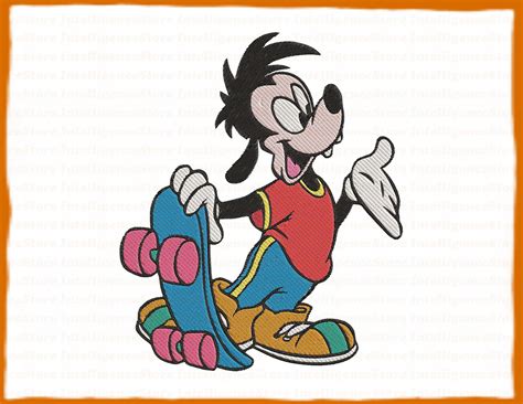 Max Goof Goof Troop Fill Embroidery Design Instant Etsy