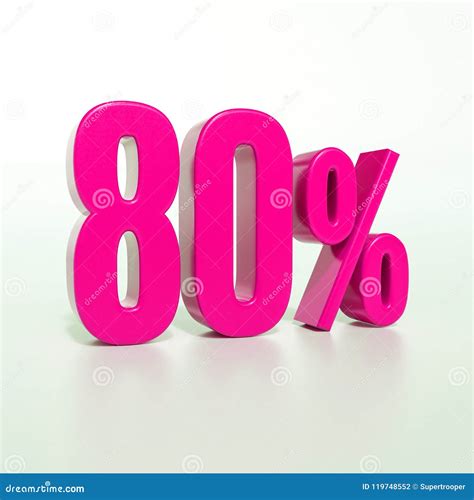 80 Percent Pink Sign Stock Illustration Illustration Of Competitive