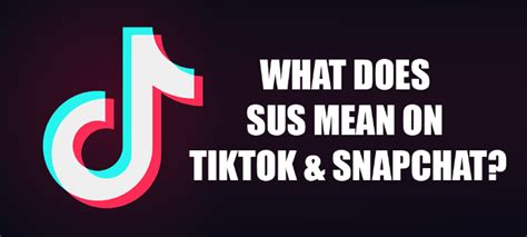 You may hear sos throughout the day, maybe in music, casual conversation, or in a work meeting. What Does Sus Mean on Tik Tok and Snapchat? Sus Meaning In ...