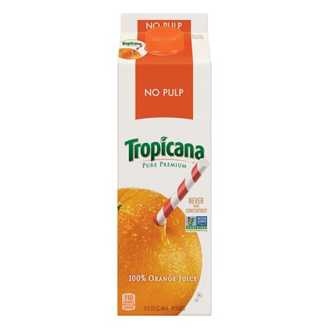 Tropicana Orange Juice Nutrition Label