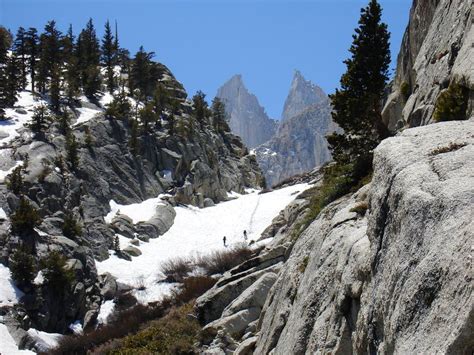 Two Climbers Headed To Lower Boyscout Lake Photos Diagrams And Topos