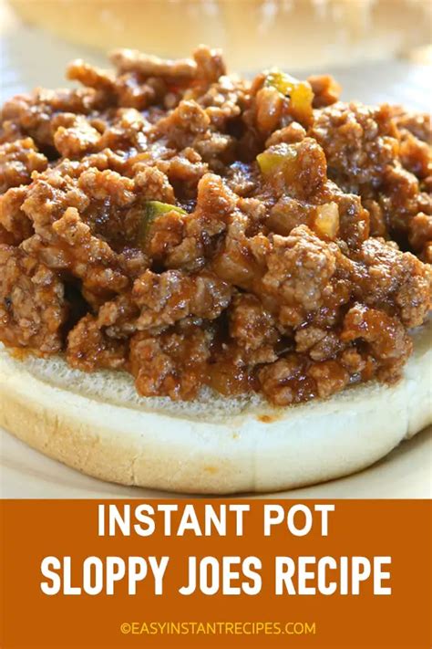 Easy Instant Pot Sloppy Joes Easy Instant Recipes