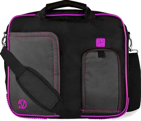 Vangoddy Black Purple Laptop Messenger Bags Shoulder