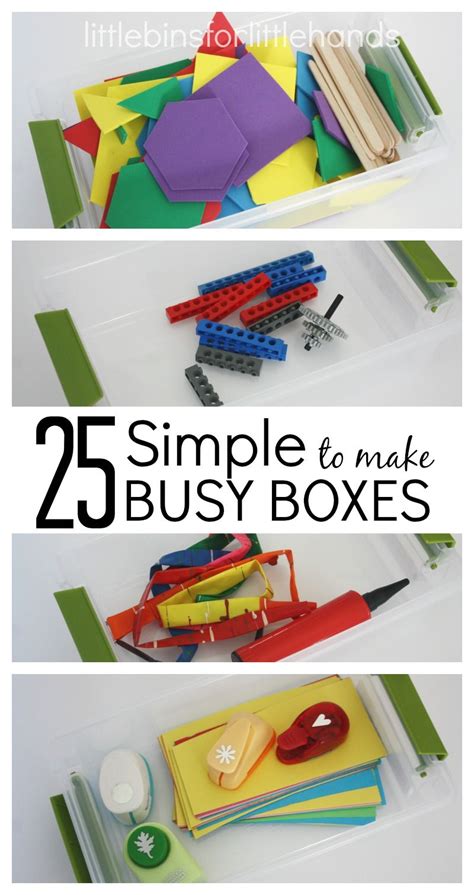 I spend 4 hours between breakfast and nap attempting to do all the things, while also keeping the kids alive. 25 Busy Boxes For Toddlers to Preschoolers | Business for ...