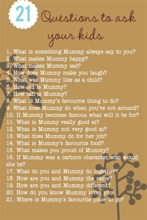 Pepper And Buttons 21 Questions To Ask Your Kids