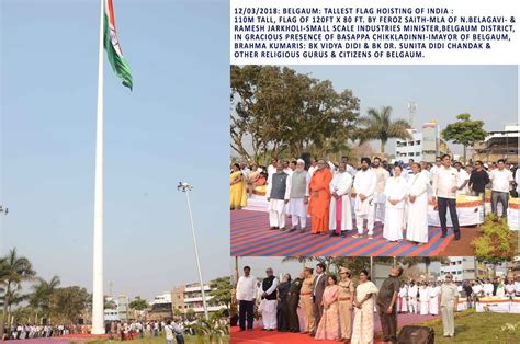 Indias Tallest Flag Hoisting Ceremony At Belgaum Karnataka
