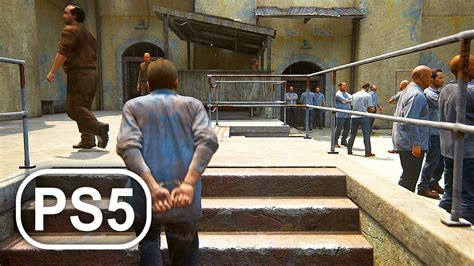Ps5 Gameplay Prison Fight Scene 4k Ultra Hd Uncharted 4 Youtube