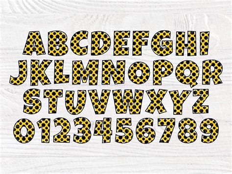 Polka Dot Alphabet Svg Font Svg Letters Cut File By Tonisartstudio