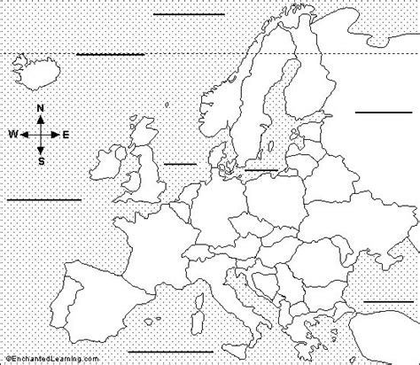 There is also a youtube video you can use for memorization! Europe Map Printout - EnchantedLearning.com | Europe map ...