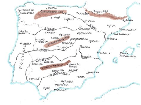 Ajustamiento Valores Tijeras Rivers In Spain Map Facilitar Útil Fecha