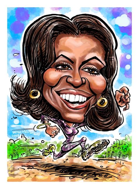 Michelle Obama By Rob Maystead Cartoon Faces Caricature Cartoon Art