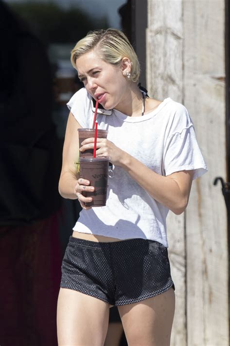 Miley Cyrus In Short Shorts Out In Malibu