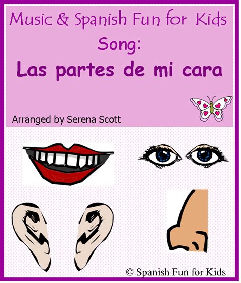 Music And Spanish Fun Spanish Song That Teaches The Parts Of The Face
