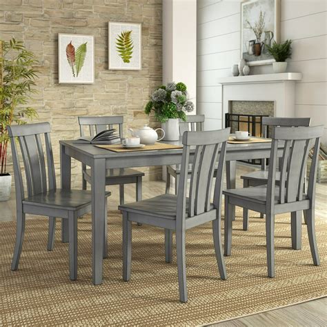 Lexington 7 Piece Dining Set With 60 Dining Table And 6 Slat Back