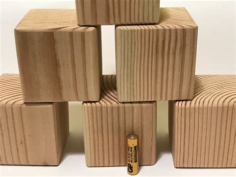6 Large Wood Blocks That Are Sanded Smooth For Crafts Or Dice Etsy